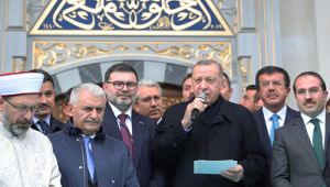 Cumhurba?kan? Erdo?an, Bilal Sayg?l? Camii ve Klliyesinin a?l?? trenine kat?ld?