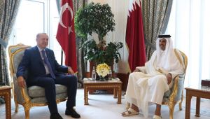 Cumhurba?kan? Erdo?an, Katar Emiri ?eyh Temim ile g�r�?t�