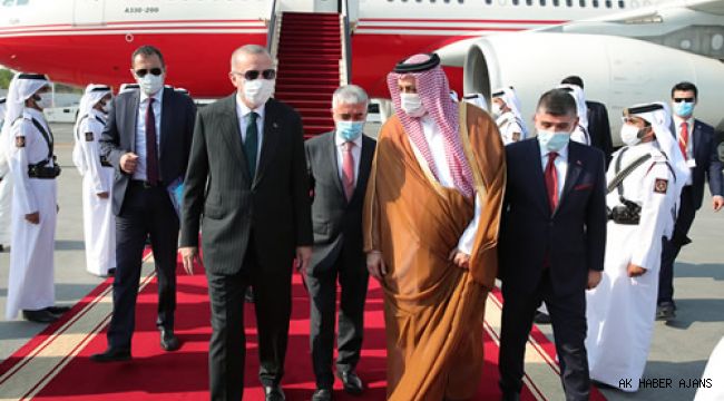 Cumhurba?kan? Erdo?an Katar'da