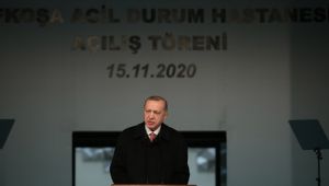 Cumhurba?kan? Erdo?an, Lefko?a Acil Durum Hastanesi�nin a�?l?? t�renine kat?ld?