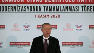 Cumhurba?kan? Erdo?an, Samsun-Sivas Demiryolu Hatt? Modernizasyonunun Tamamlanmas? T�reni�ne kat?ld?