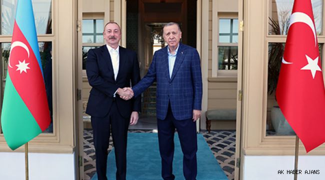 Cumhurba?kan? Erdo?an, Azerbaycan Cumhurba?kan? Aliyev ile bir araya geldi