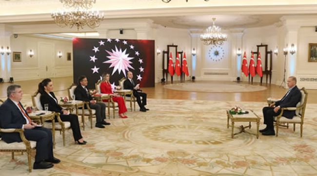 Cumhurbaşkanı Erdoğan, TRT Türk, ATV Avrupa, Euro D, Euro Star ve Kanal 7 Avrupa ortak yayınına katıldı