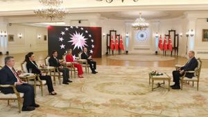 Cumhurbaşkanı Erdoğan, TRT Türk, ATV Avrupa, Euro D, Euro Star ve Kanal 7 Avrupa ortak yayınına katıldı